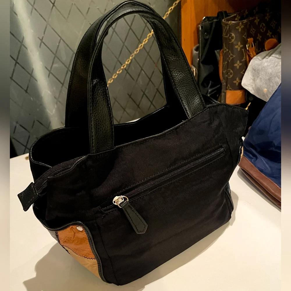 Vintage 80s leather patchwork bag - Picture 4 of 12